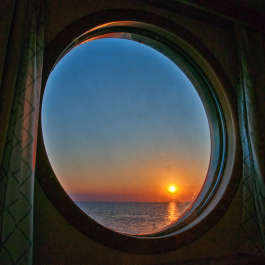 Sunset Through Porthole